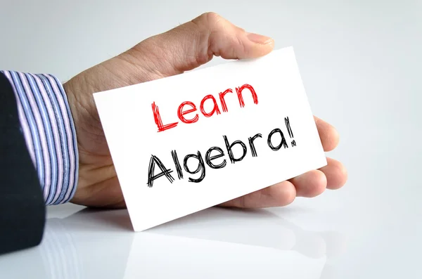 Ismerje meg az algebra szöveg fogalma — Stock Fotó