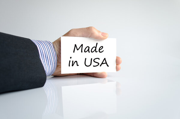 Made in Usa text concept