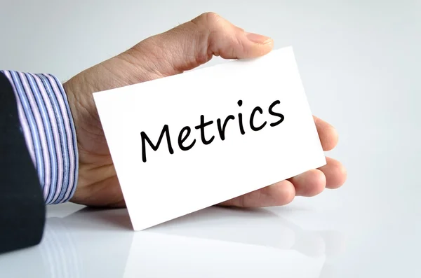 Metrics text concept — Stock Photo, Image