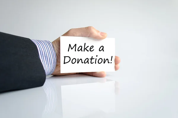 Hacer un concepto de texto de donación — Foto de Stock