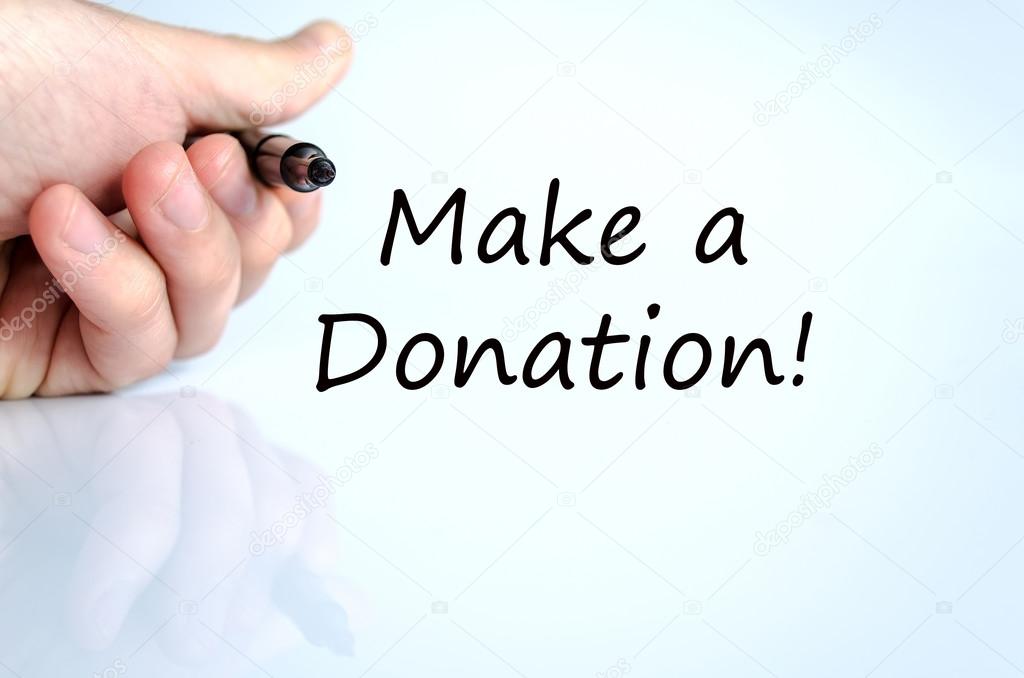 Make a donation text concept