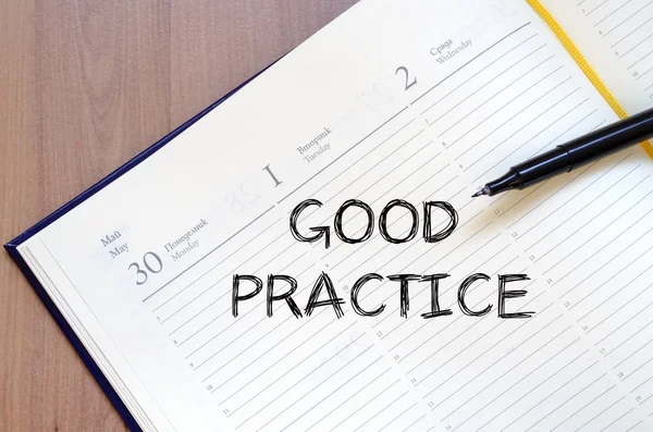 Good practice write on notebook — Stock Photo, Image