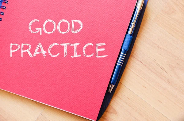 Good practice write on notebook — Stock Photo, Image