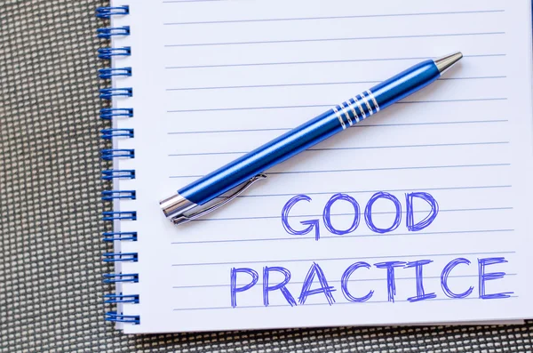 Good practice write on notebook — Stock Photo, Image