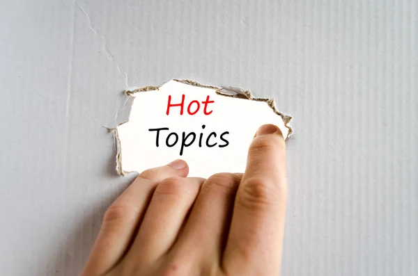 Hot Topics Textkonzept — Stockfoto