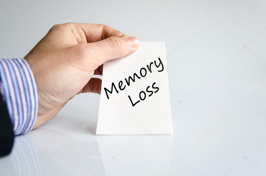 Memory loss text concept