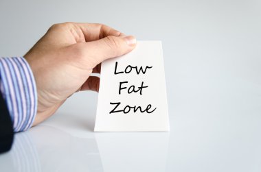 Low fat zone text concept clipart