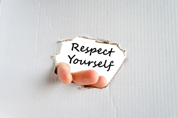 Respect yourself text concept — Stock Photo, Image