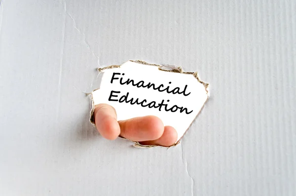 Concepto de texto de educación financiera —  Fotos de Stock