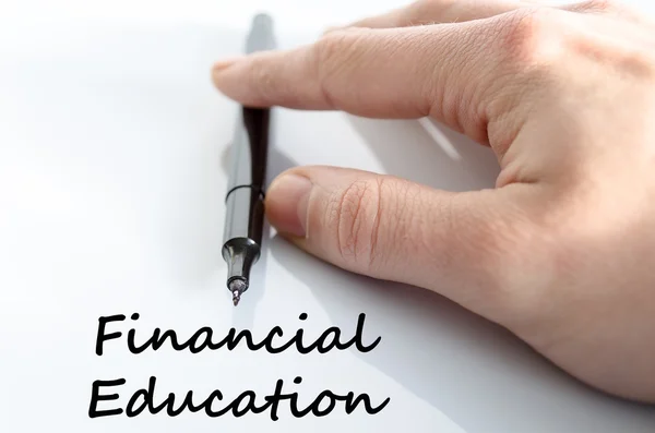 Financial education text concept — Stock Photo, Image