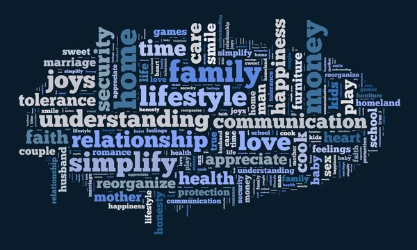 Home and family word cloud concept — Stock Photo, Image