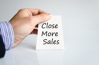 Close more sales text concept clipart