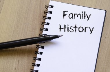 Family history write on notebook clipart