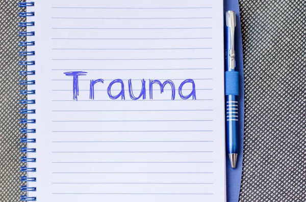 Trauma write on notebook — Stock Photo, Image