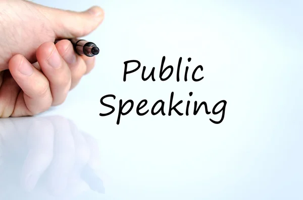 Public speaking text concept — Stock Photo, Image