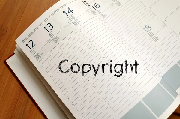 Copyright write on notebook — Stock Photo, Image