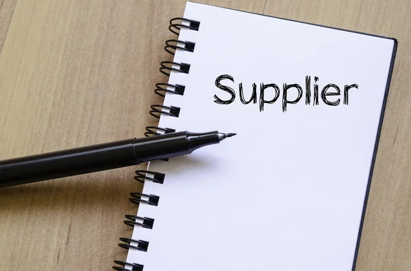 Supplier write on notebook — Stock Photo, Image