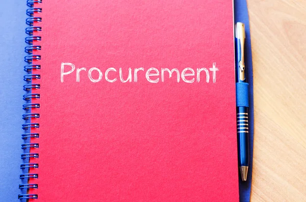 Procurement write on notebook — Stock Photo, Image