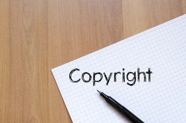 Copyright write on notebook — Stock Photo, Image