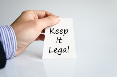 Keep it legal text concept clipart