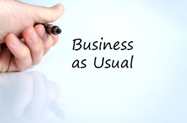Business as usual text concept clipart