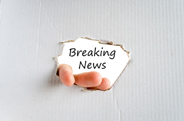 Breaking news text concept