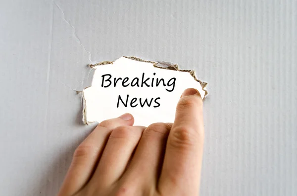 Breaking news text concept — Stock Photo, Image