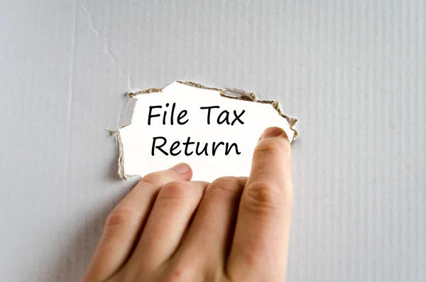 File tax return text concept — Stock Photo, Image