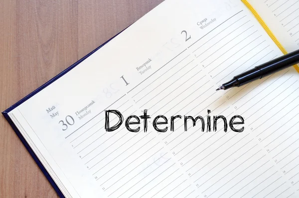 Determine write on notebook — Stock Photo, Image