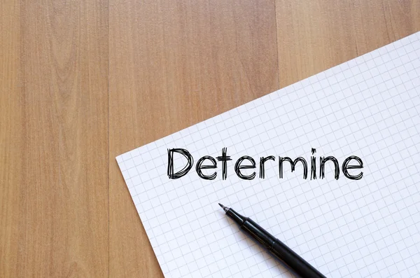 Determine write on notebook — Stock Photo, Image