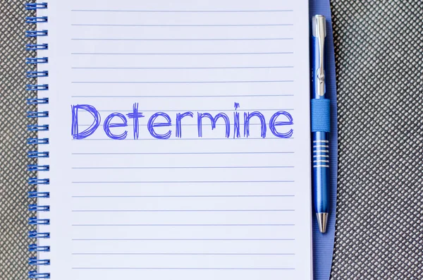 Determine write on notebook — Stock Photo, Image