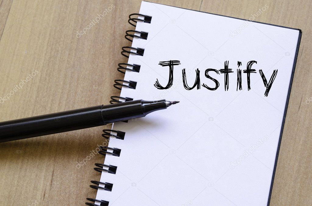 Justify write on notebook
