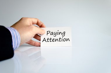 Paying attention text concept clipart