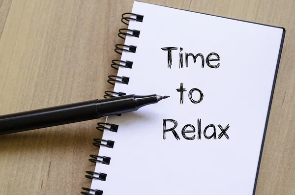 Time to relax write on notebook — Stock Photo, Image