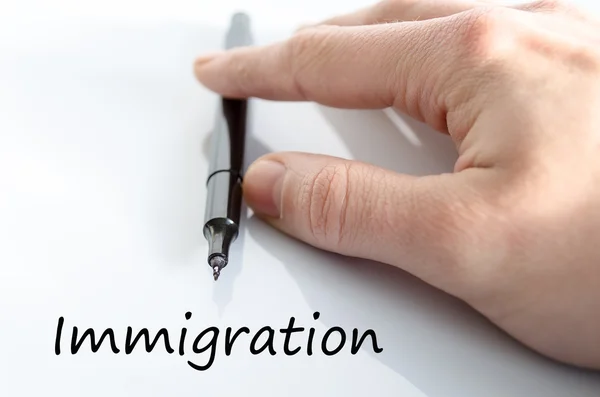 Concepto de texto de inmigración — Foto de Stock