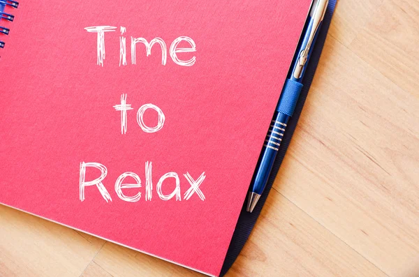 Time to relax write on notebook — Stock Photo, Image