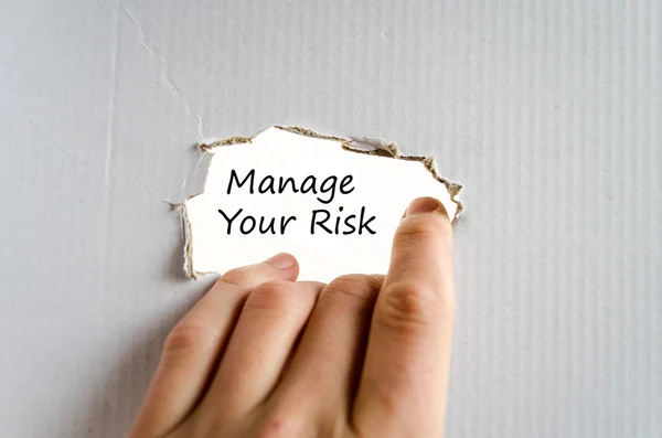 Manage your risk text concept — Stock Photo, Image