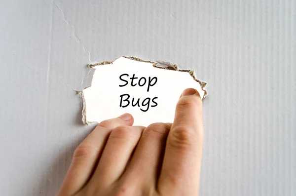 Stop bugs tekst concept — Stockfoto
