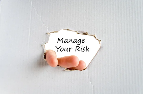 Manage your risk text concept — Stock Photo, Image