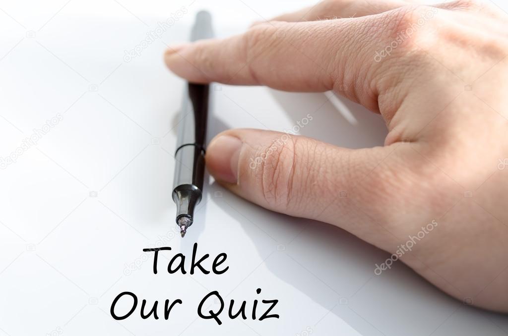 Take our quiz text concept