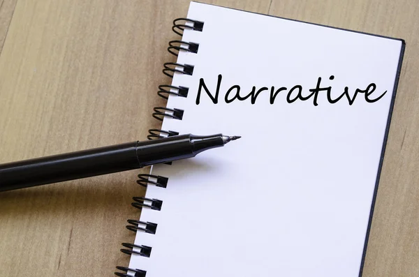 Narrative write on notebook — Stock Photo, Image