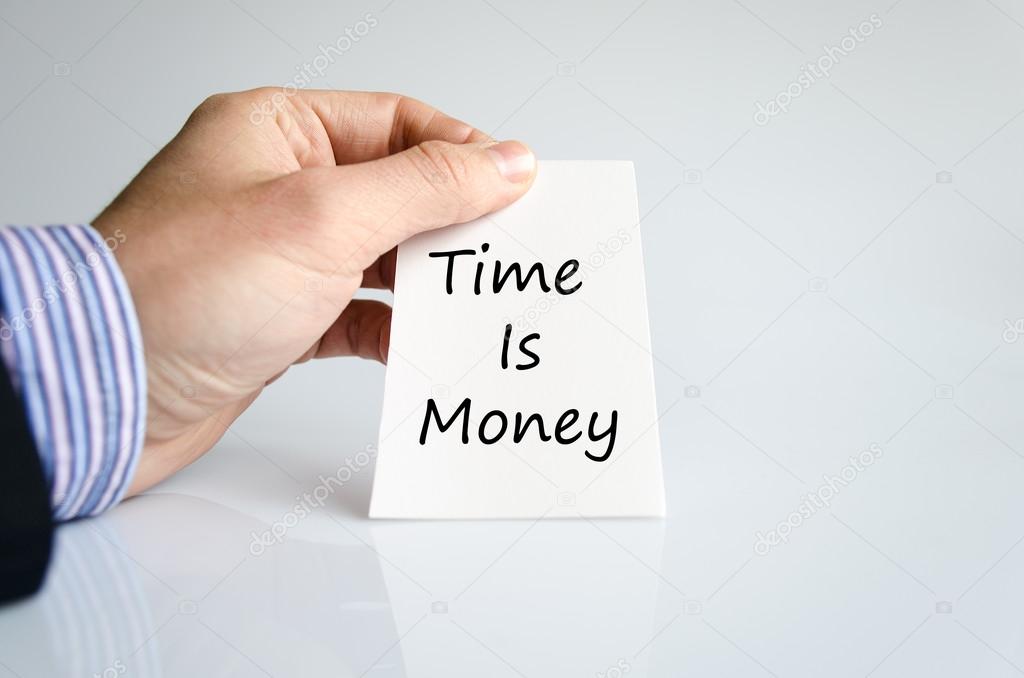Time is money text concept