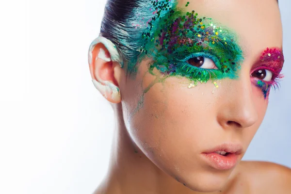 Makijaż moda oczy sztuki — Zdjęcie stockowe