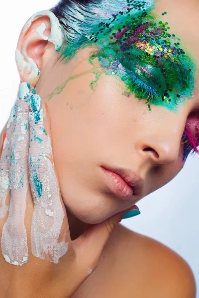 Fashion art eyes make up — Stock Photo, Image