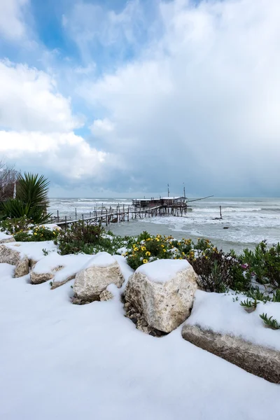 De kust van de Trabocchi — Stockfoto