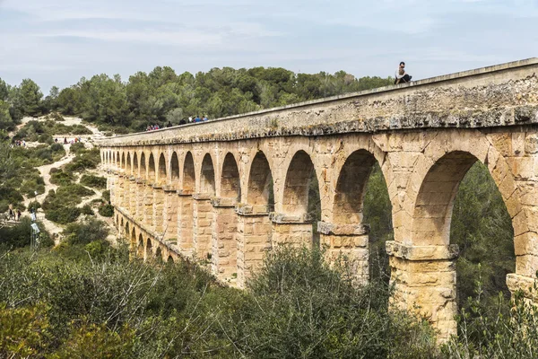 Aqueduto romano em Tarragona, Espanha — Fotografia de Stock