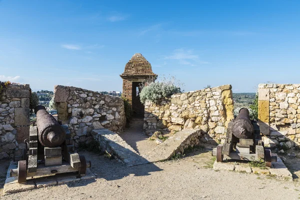 Старі гармати у фортеці — стокове фото