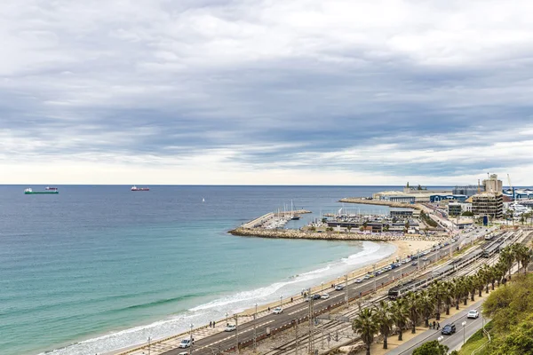 Panoramic van haven van Tarragona, Spanje — Stockfoto