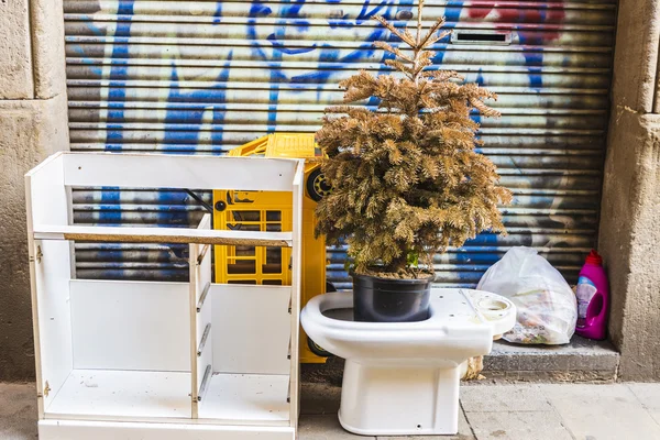 Huisvuil op straat — Stockfoto