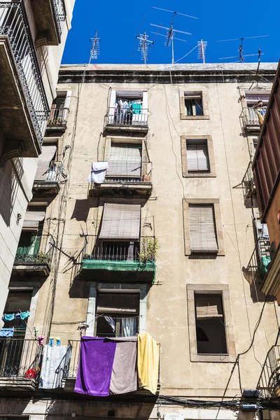 Stará budova starého města Barcelona — Stock fotografie